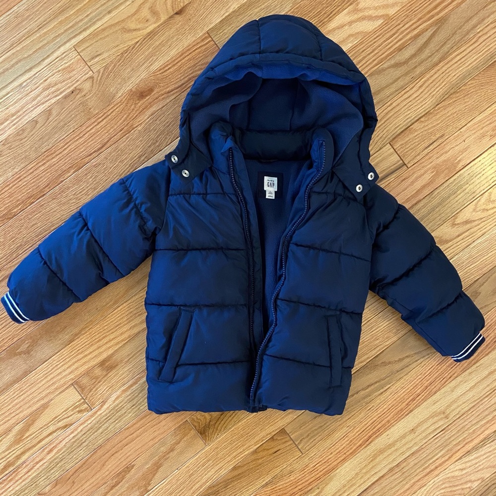 GAP Toddler ColdControl Max Puffer Coat-Dark Blue